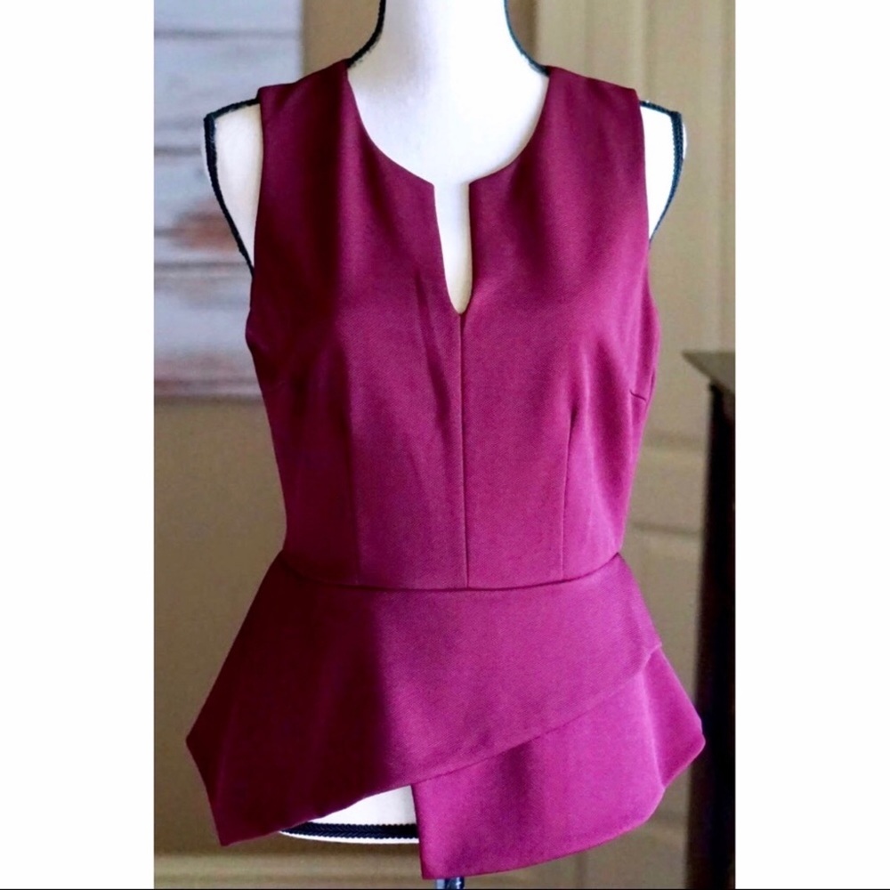 Merlot Red Modern Top, M / L